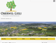 Tablet Screenshot of oberwil-lieli.ch